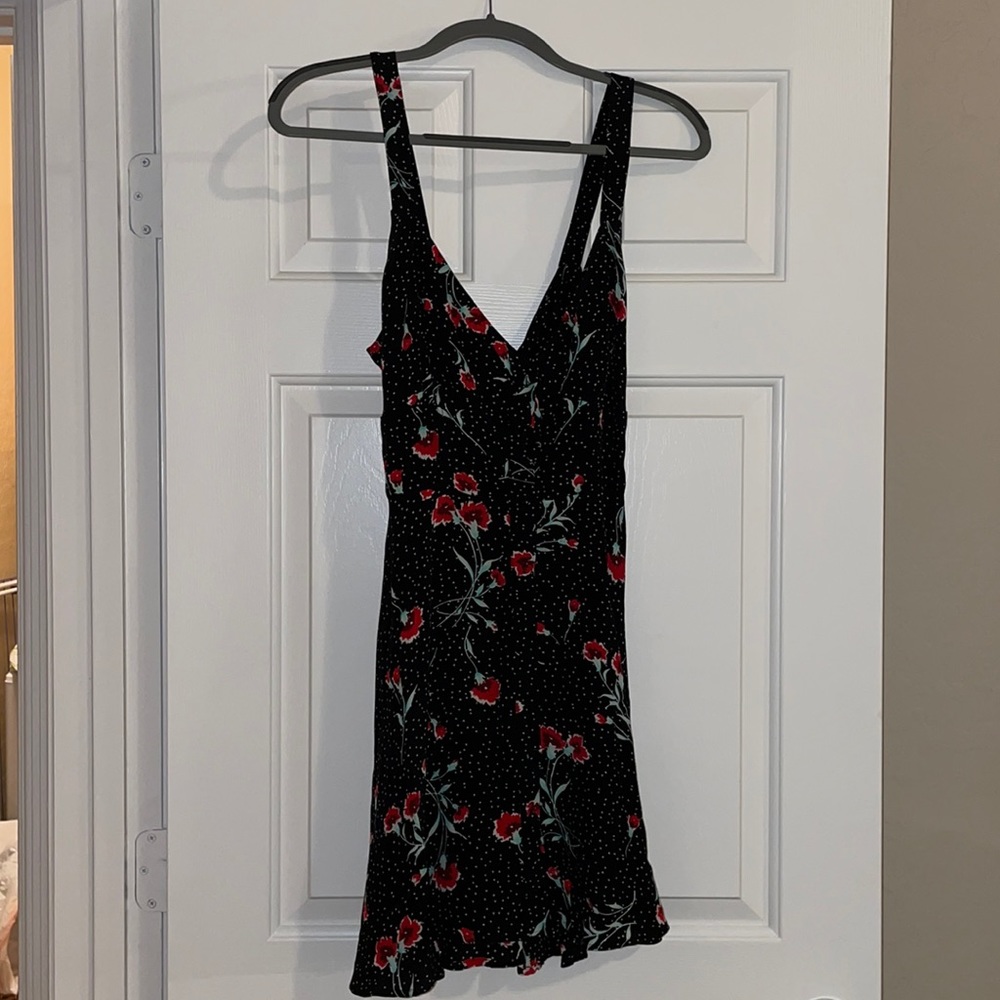 Free people Black floral print dress